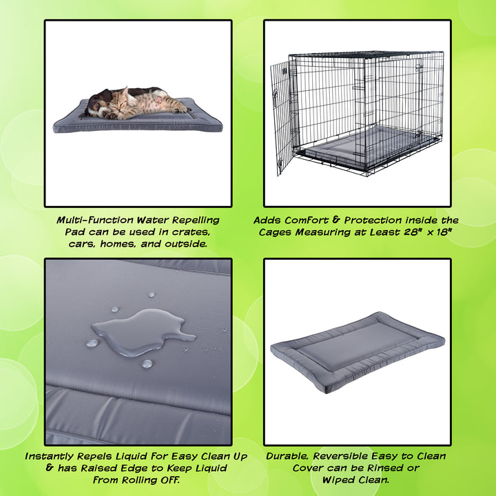 Waterproof Crate Pad Easy Clean Water Repelling Comfy Reversible Cage Bed Image 4