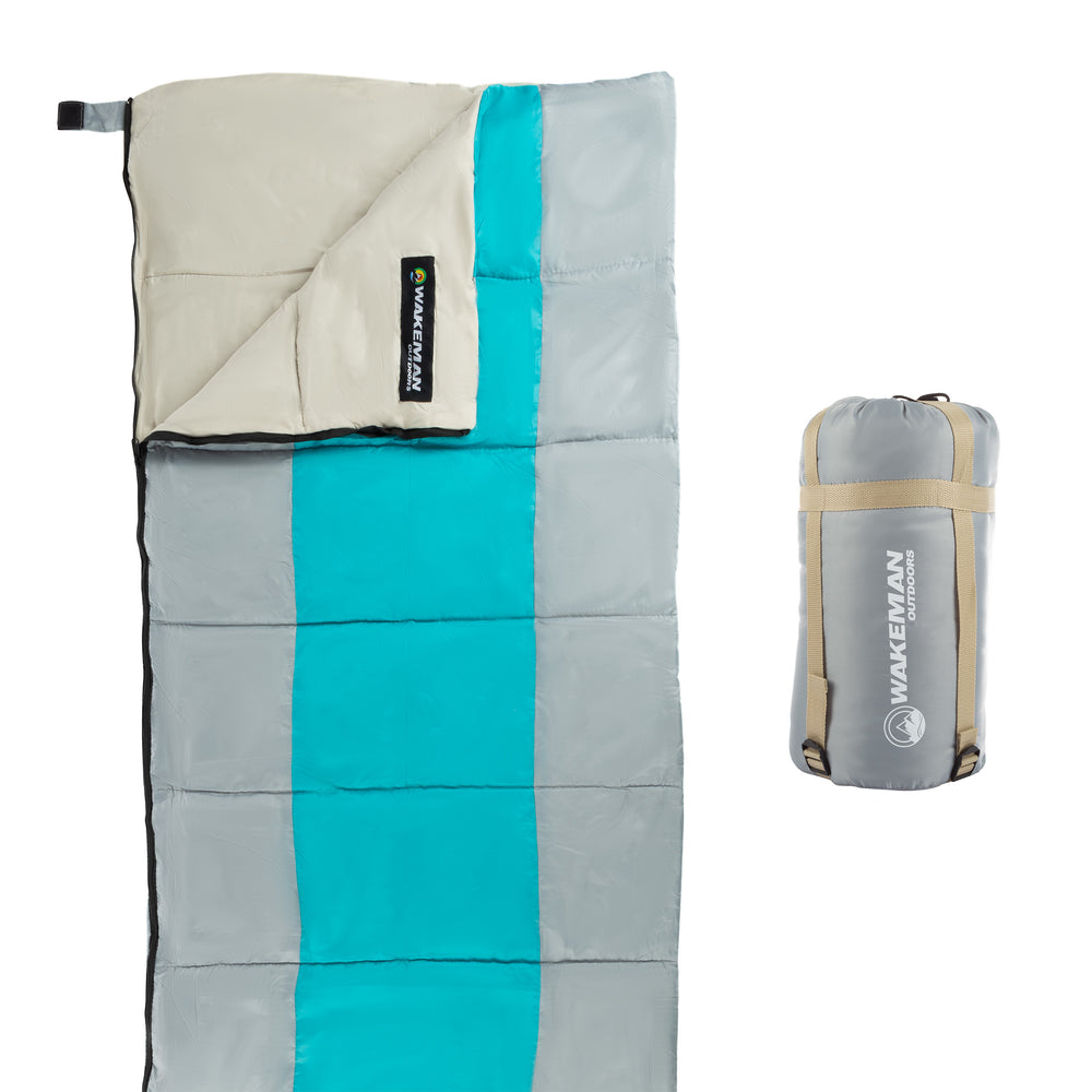 Sleeping Bag 2 Season Lightweight Camping Hiking Backpacking Kids Adults Carry Bag Image 2