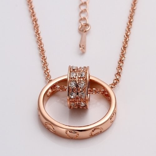 Rose  Popular style Double Ring Necklace Accessories Image 3