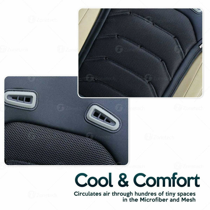 Zone Tech Car Seat Fresh Summer Cooling Chair Cover Cushion Air Fan Ventilation Image 2