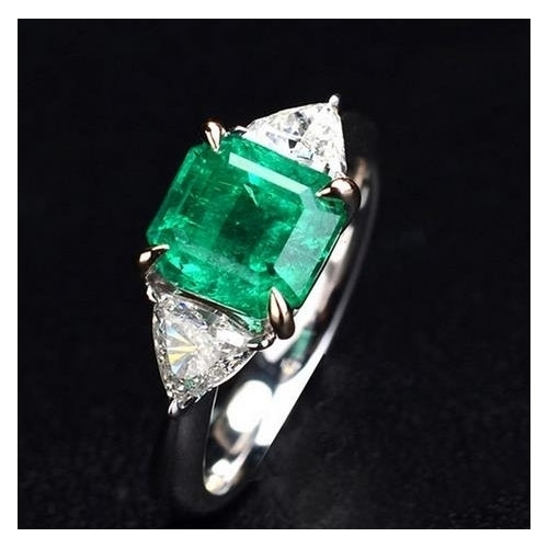 Popular style Popular  Fashion style Ring Deluxe Creative Square Artificial zircon Female Love Ring Image 2