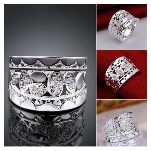 Creative fashion luxurious Artificial zircon ia retro Stone Fashion style Ring Image 3