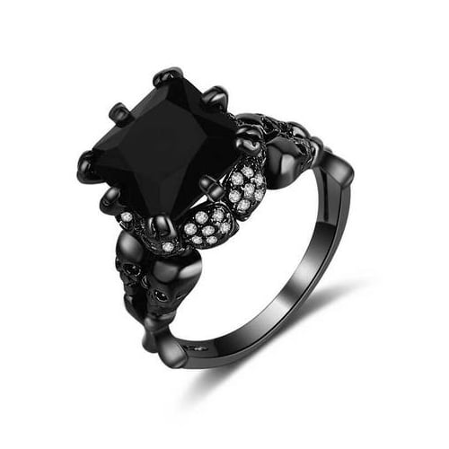 Black and  Popular style en Frog Skull Ring Image 1