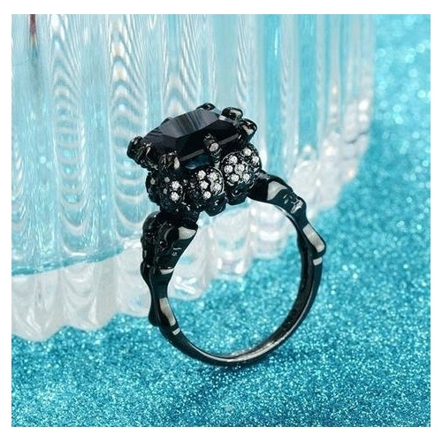 Black and  Popular style en Frog Skull Ring Image 2