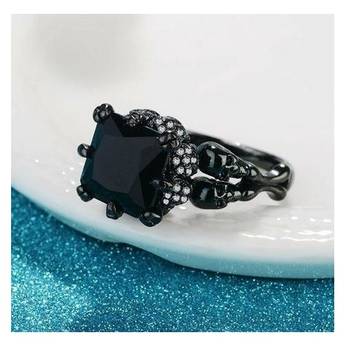Black and  Popular style en Frog Skull Ring Image 3