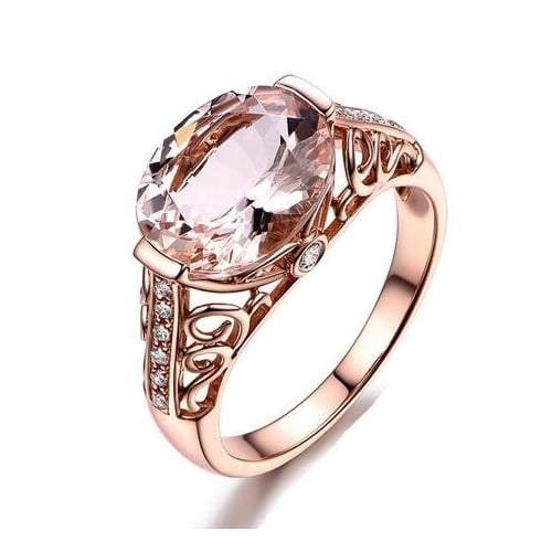 Color separation Popular style rose Popular style fashion Artificial zircon ring Image 1