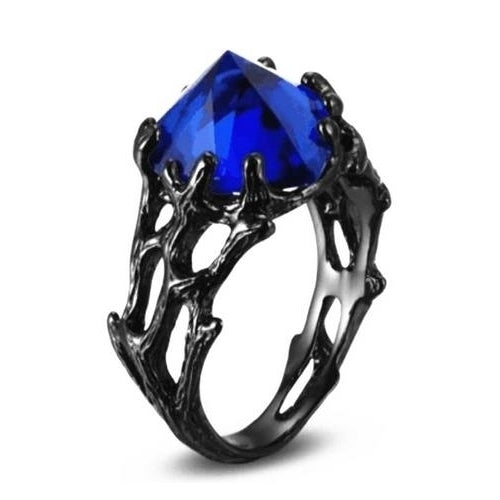 Black and  Popular style -plated Unique Ring Image 1