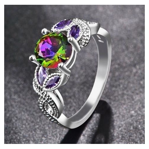 Seven Coloured Sapphire Fashion style Ring Image 1