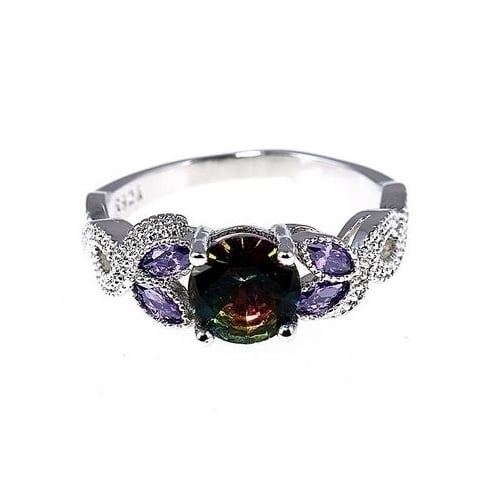 Seven Coloured Sapphire Fashion style Ring Image 2