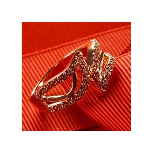 Fashion Trendy Popular style Ring Round 3A Artificial zircon High-grade Simple Popular style Preservation Ring Image 3