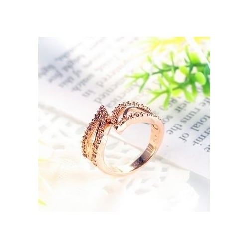 Fashion Trendy Popular style Ring Round 3A Artificial zircon High-grade Simple Popular style Preservation Ring Image 4