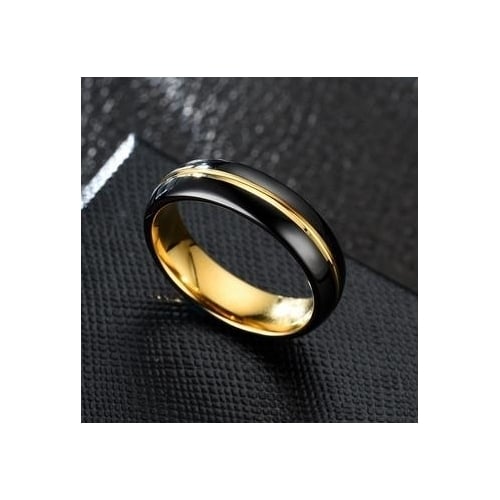 316L Stainless Steel Ring Hand-drawn High-end Noble Black Popular style Ring Image 2