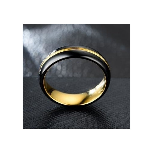 316L Stainless Steel Ring Hand-drawn High-end Noble Black Popular style Ring Image 3