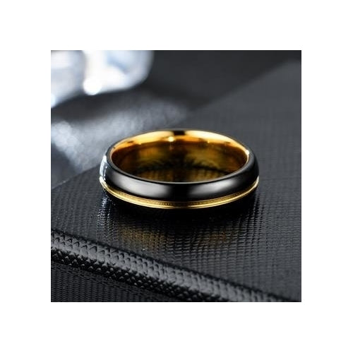 316L Stainless Steel Ring Hand-drawn High-end Noble Black Popular style Ring Image 4