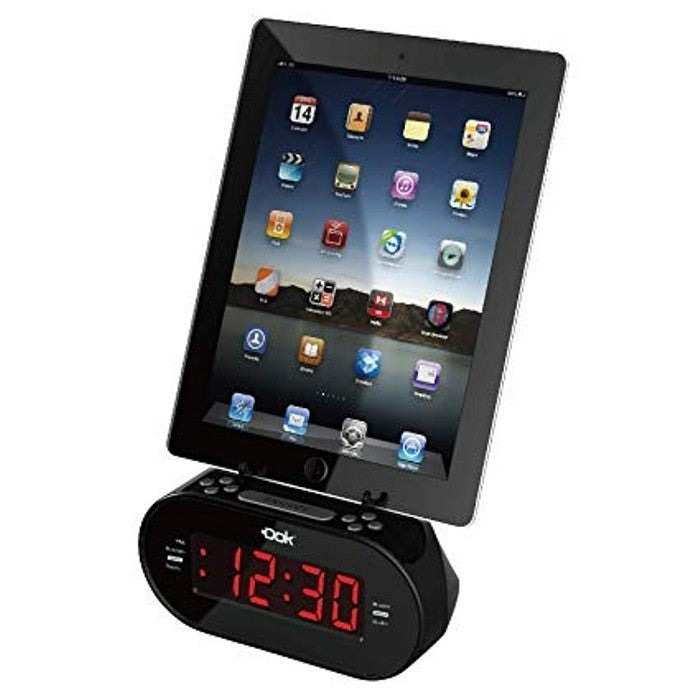 Easy Dok Alarm Clock with Universal Smart Phone Cradle Image 3