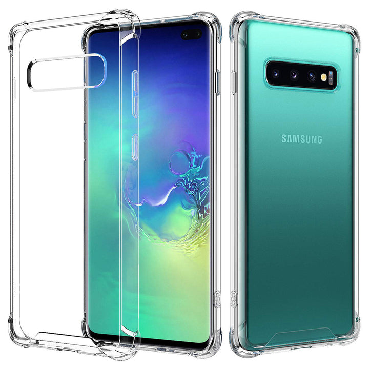 Samsung Galaxy S10 Full Body Hybrid TPU Transparent Case Cover Clear Image 1