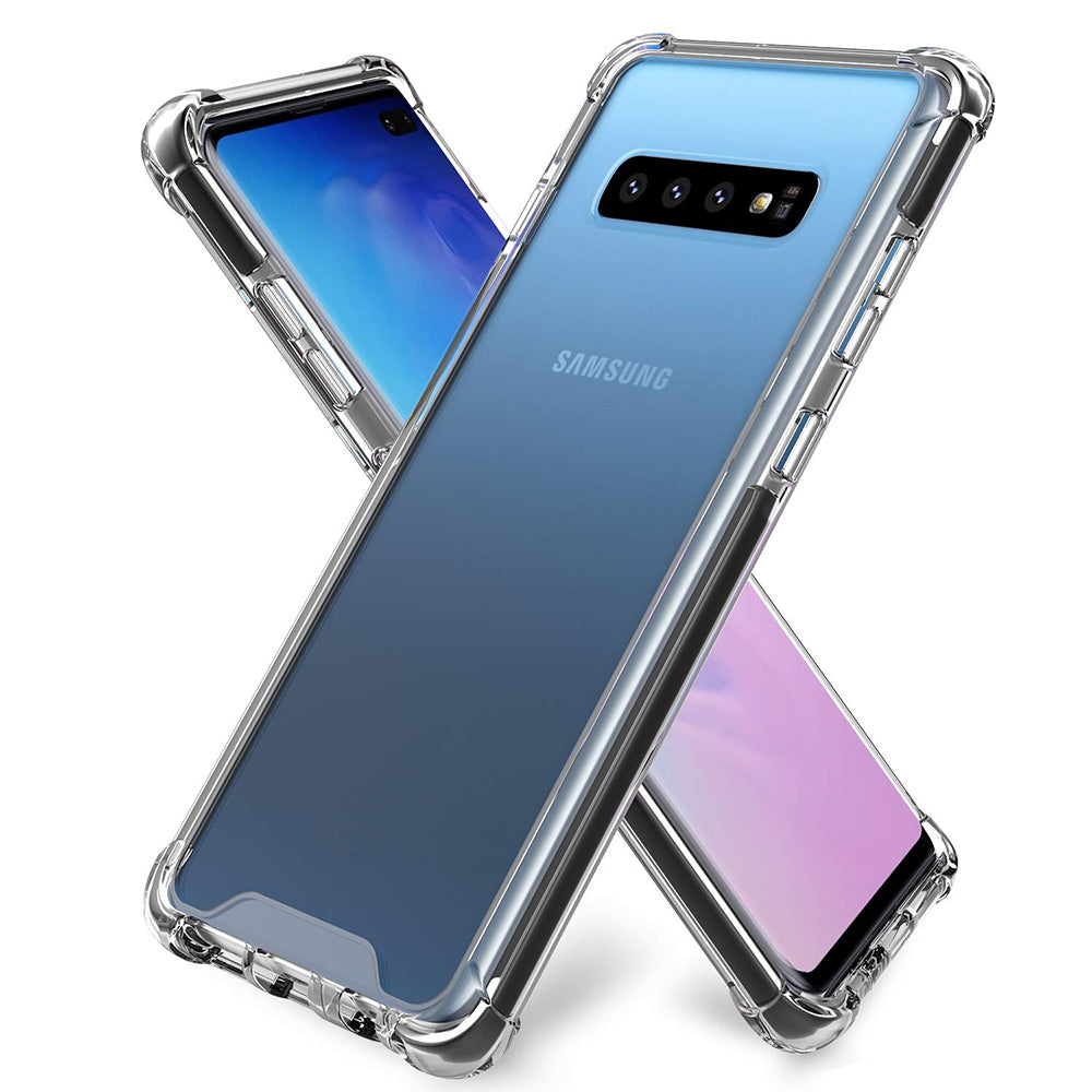 Samsung Galaxy S10 Full Body Hybrid TPU Transparent Case Cover Clear Image 2