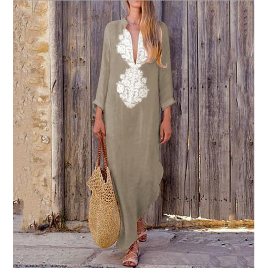 Caftan Tibal Summer Dresses Shift Beach Holiday Maxi Dresses Image 4