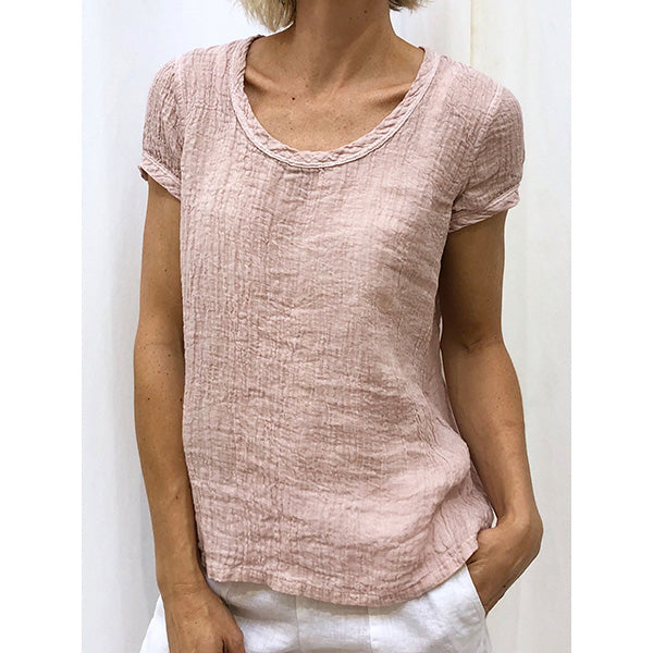 Summer Short Sleeve Round Neck Casual T-Shirts Image 1