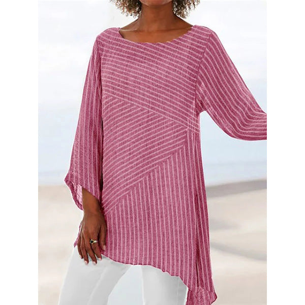 Striped Printed Casual Long Sleeve Shirts and Tops Image 4