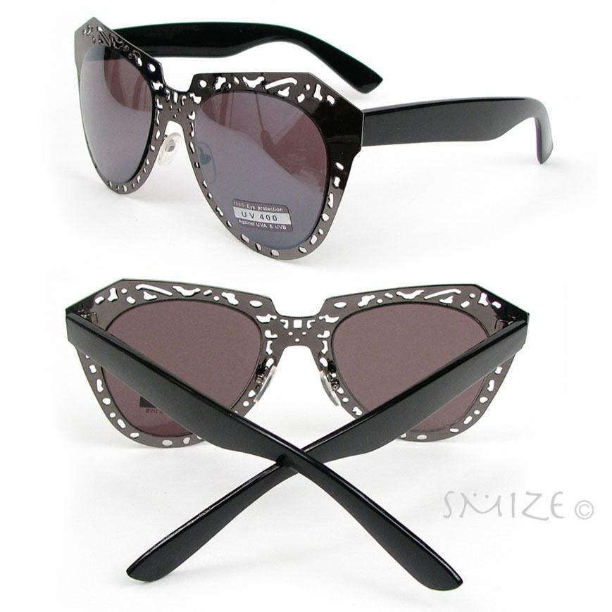 Extravaganza Oversized Metal Frame Womens Fashion Sunglasses Image 4