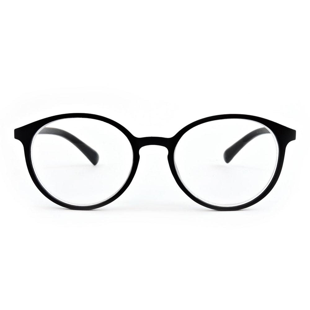 Matte Finish Classic Round Frame Geek Retro Style Light Weight Spring Hinges Reading Glasses Image 4