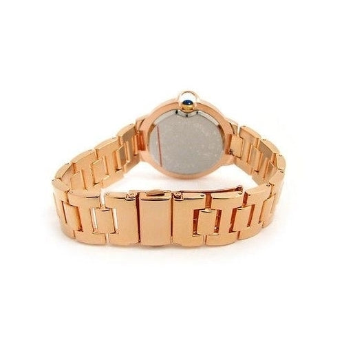 Rose Gold Geneva Classic Roman Dial Womens Bracelet Watch Image 4