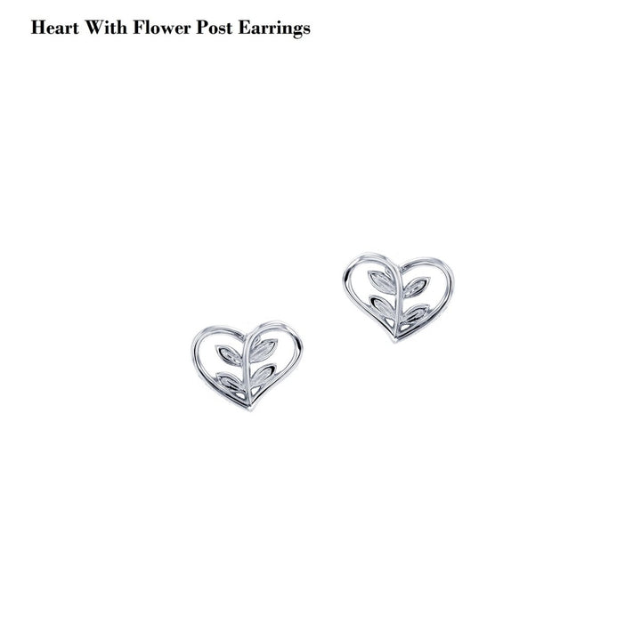 Sterling Silver Fancy Post Earrings Image 1