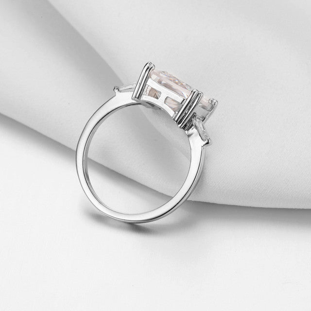 Princess Square   Ring with Artificial zircon Engagement Ring Image 2