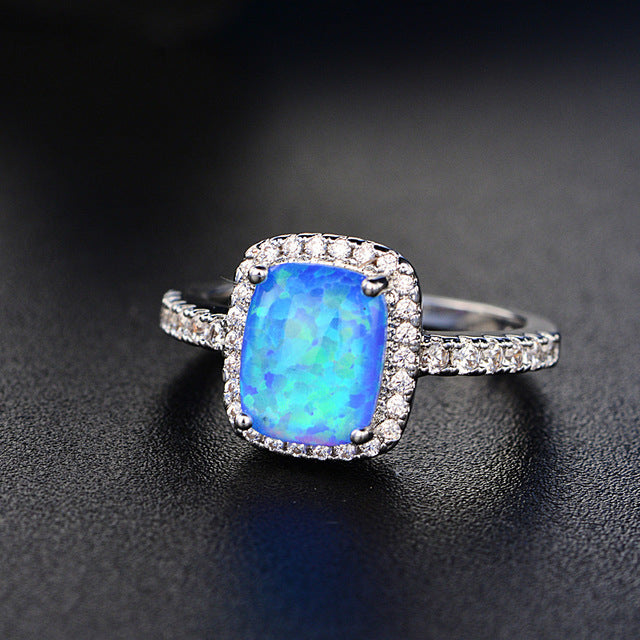 Multicolored opal Aobao Ring Fashion Brand Artificial zircon Ring in Image 2