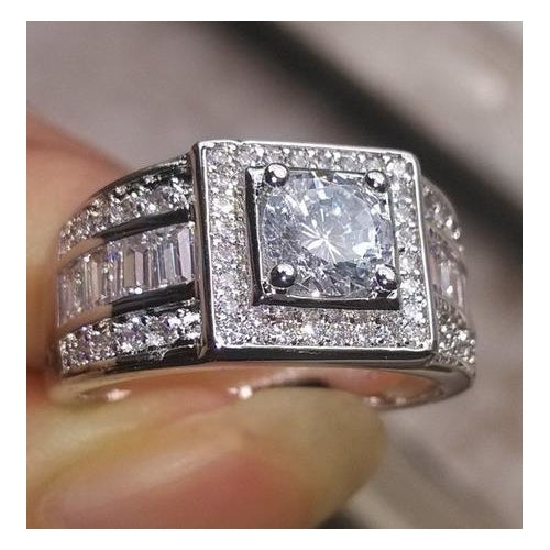 Fashion  Popular style Platinum Wedding Ring Image 1
