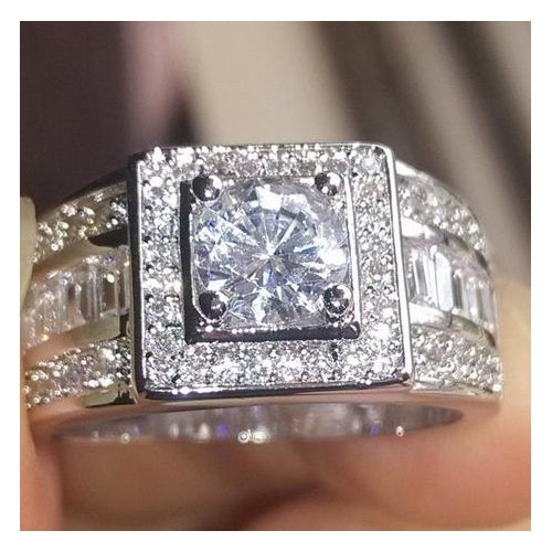 Fashion  Popular style Platinum Wedding Ring Image 3