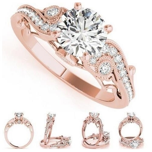 Popular style The engagement ring of fashion Princess and princess with Artificial zircon finger rings Image 1