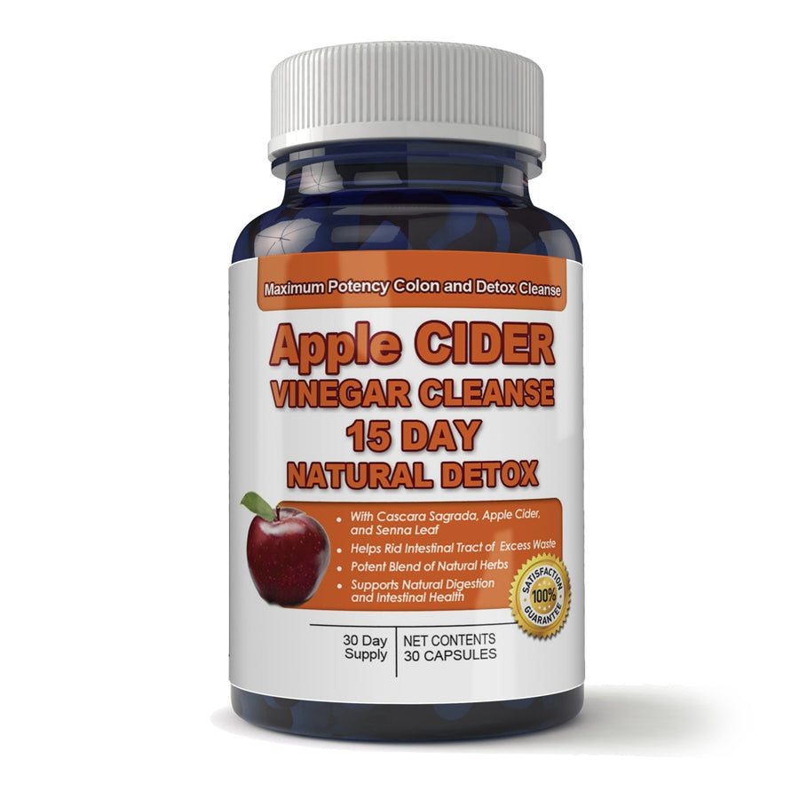 Apple Cider Vinegar Cleanse Natural Detox and Weight Loss (30 Capsules) Image 1