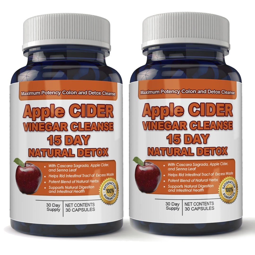 Apple Cider Vinegar Cleanse Natural Detox and Weight Loss (30 Capsules) Image 4