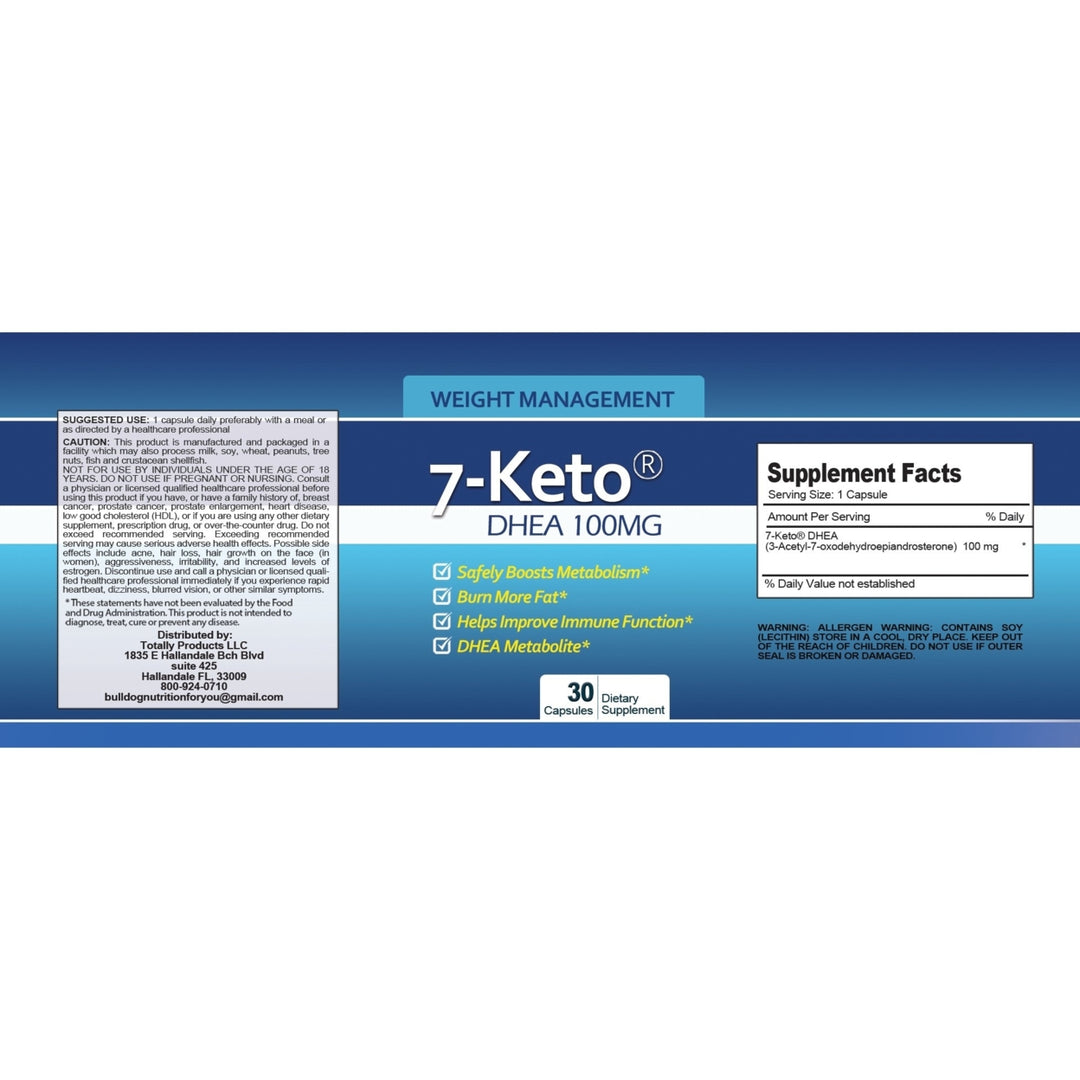 7-Keto DHEA Full Potency 100mg (30 Capsules) Image 3