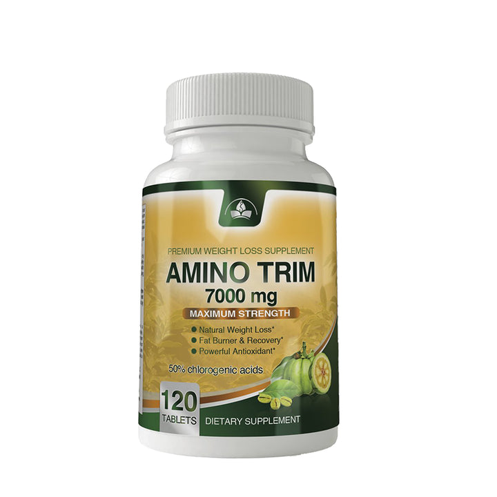 Amino Trim Maximum Strength Fat Burner Supplement 120 Tablets Natural Boost Image 1