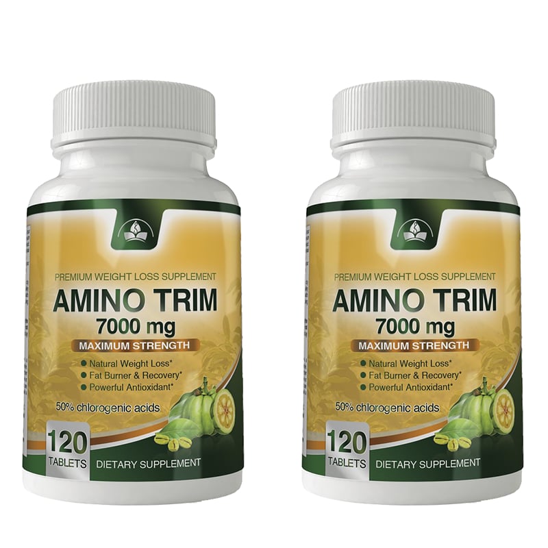 Amino Trim Maximum Strength Fat Burner Supplement 120 Tablets Natural Boost Image 2