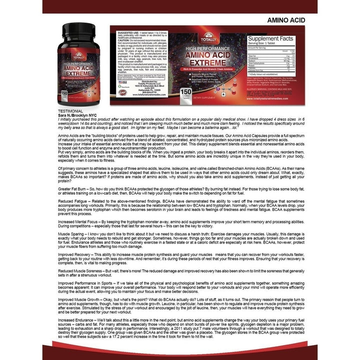 Amino Acid Extreme and L-Carnitine Extra Strength Combo Pack Image 4