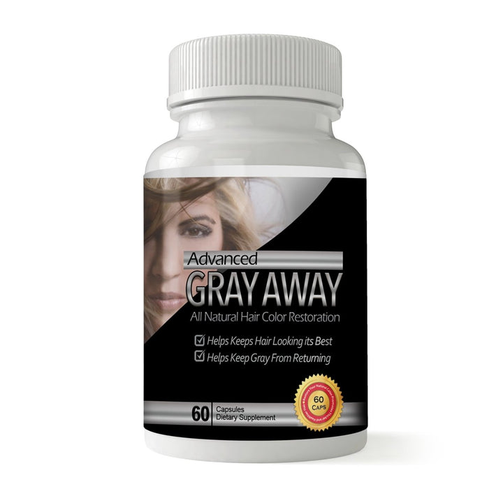 Advanced Gray Away Natural Catalase Enhancer 60 Capsules Hair Color Restore Image 1