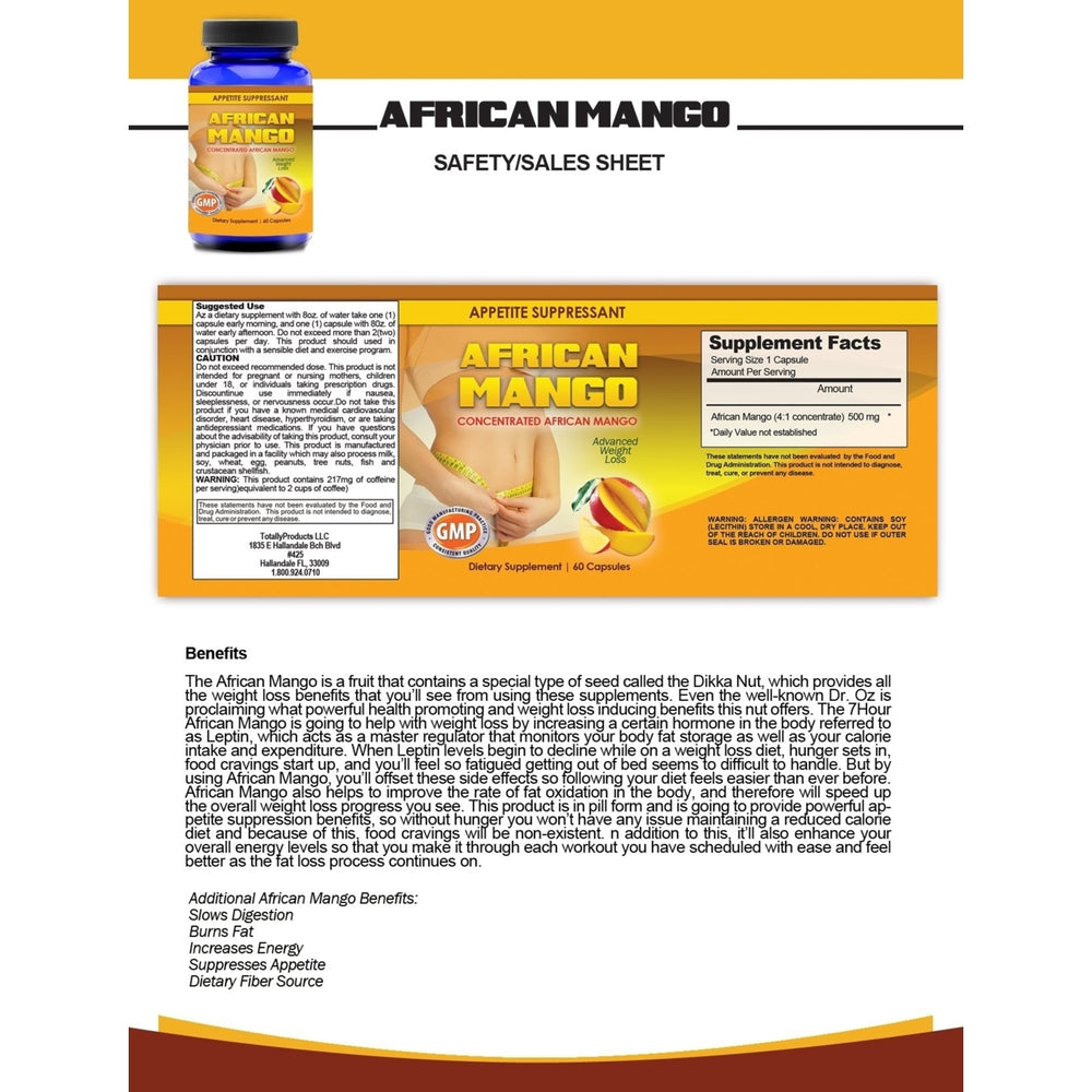 African Mango Pure Extract (60 capsules) Image 2