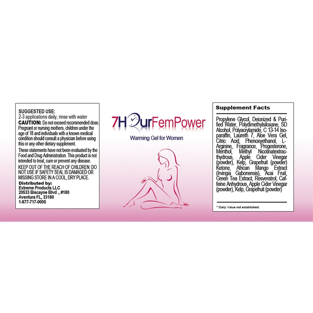 7Hour Fem Power Natural Female Stimulating Gel and Lubricant Image 3