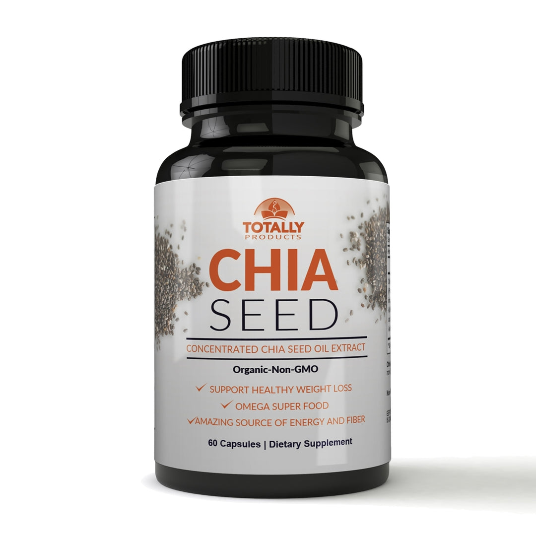 Chia Seed Oil Extract 60 Capsules Non-GMO Superfood for Energy and Weight Loss Image 1