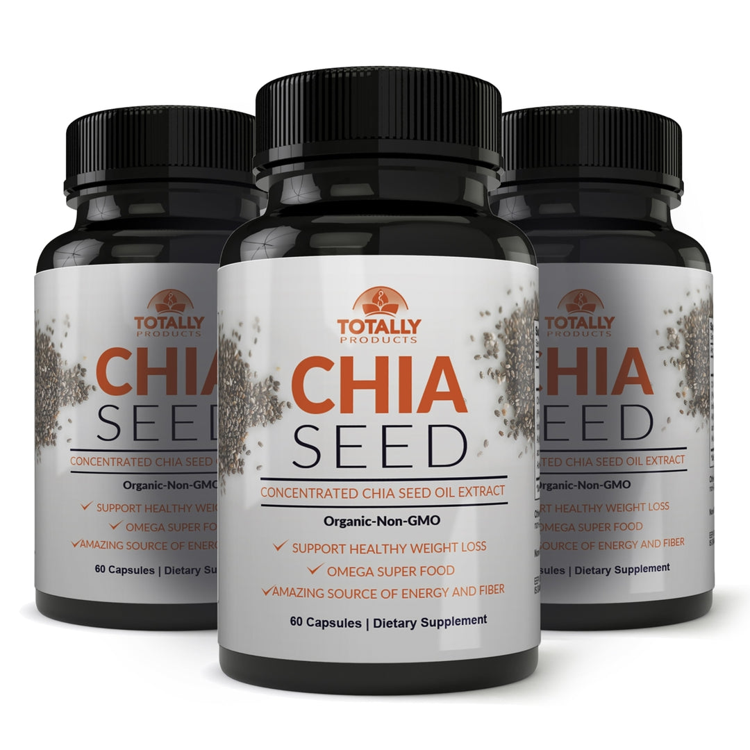 Chia Seed Oil Extract 60 Capsules Non-GMO Superfood for Energy and Weight Loss Image 3