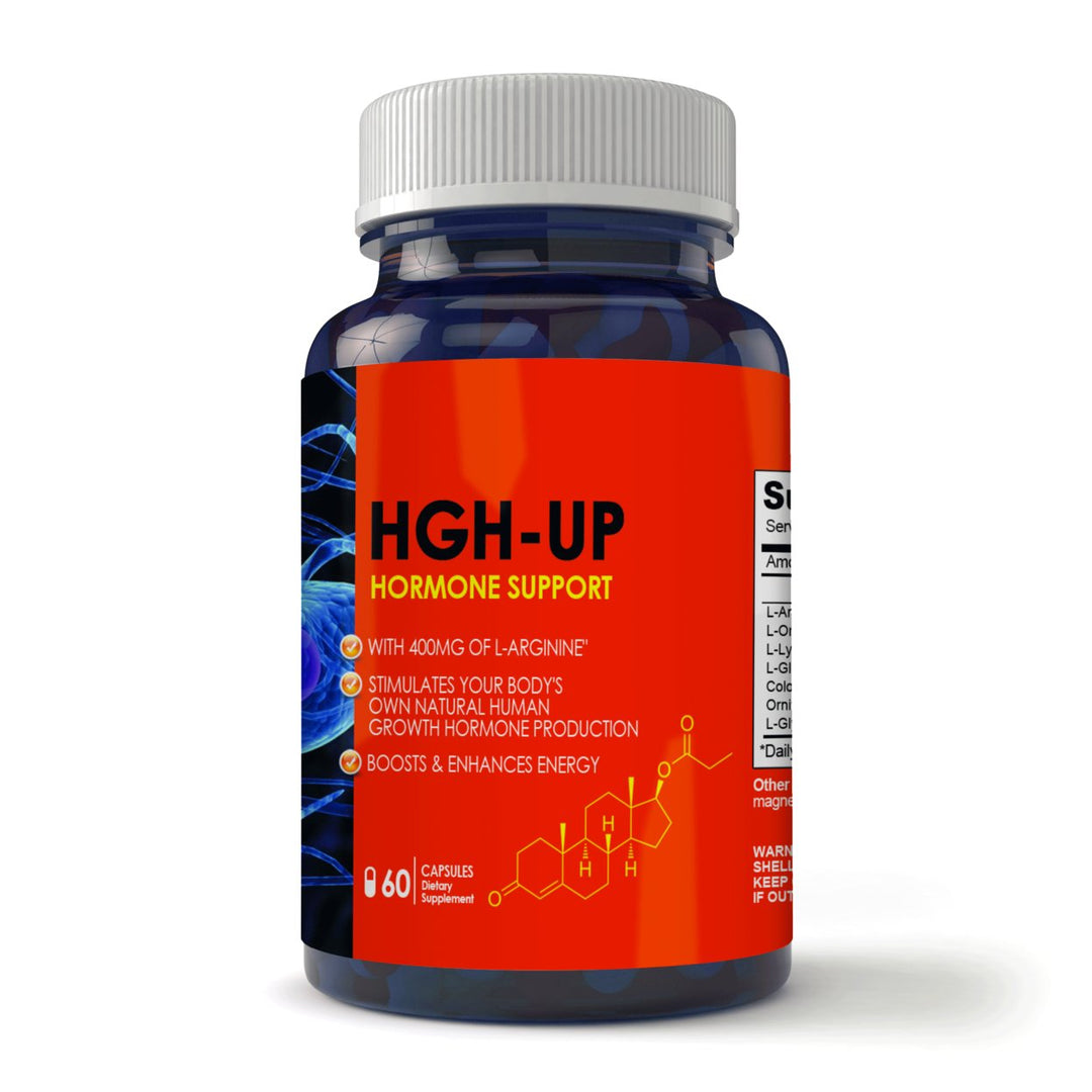 HGH UP Advanced Natural Hormone Helper L-Arginine Supplement 60 Capsules Image 1