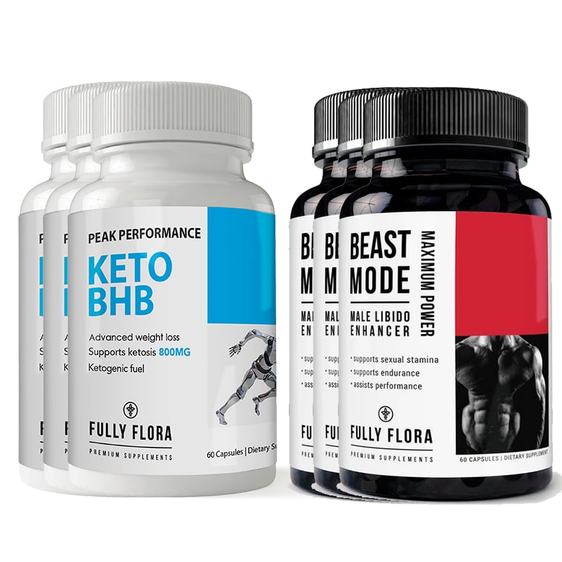 Fully Flora Keto BHB and Beast Mode Combo Pack Energy Performance Endurance Image 1