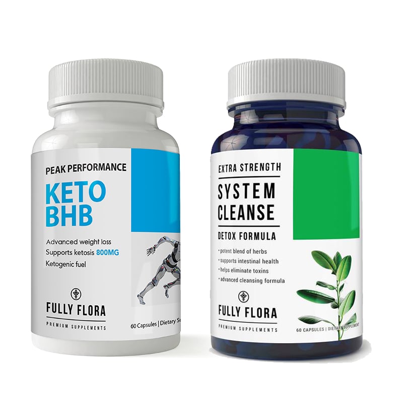 Fully Flora Keto BHB System Cleanse Combo Pack 100% Plant Based Supplements Image 1