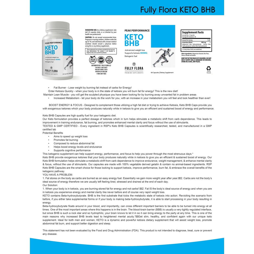 Fully Flora Keto BHB Thyroid Support Combo Pack Energy Performance Focus Image 4