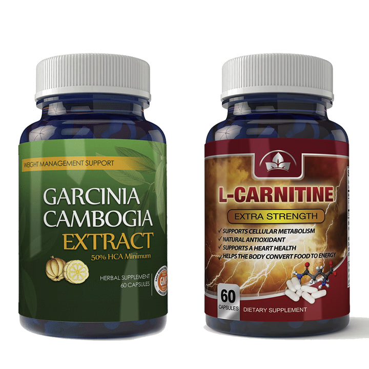 Garcinia Cambogia Extract L-Carnitine Combo Pack 60 Capsules 1000mg Extra Strength Image 1