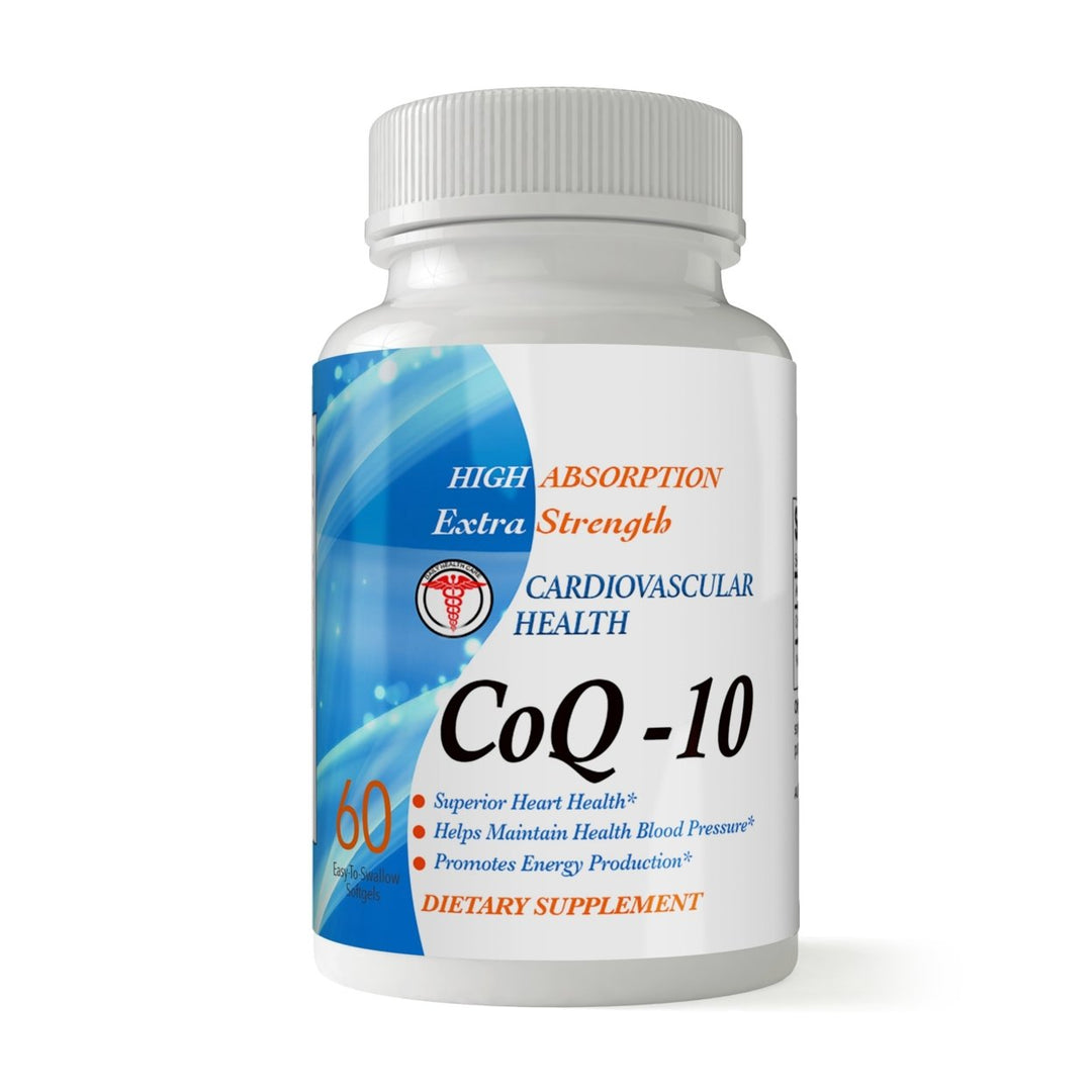 CoQ-10 Extra Strength Supplement 60 Capsules Heart Health Energy Support Image 1